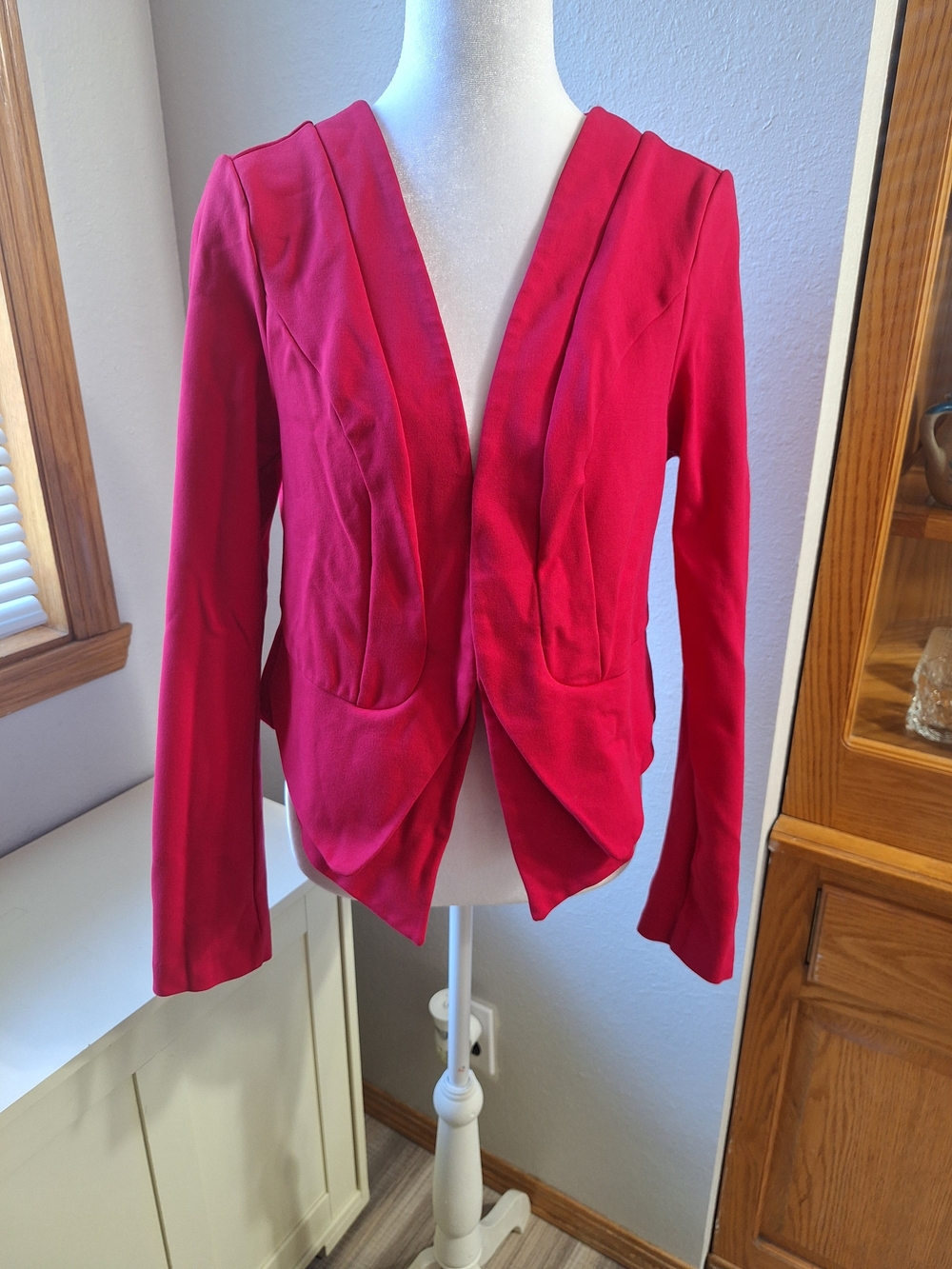 torrid Bright Pink Draped Open-Front Blazer